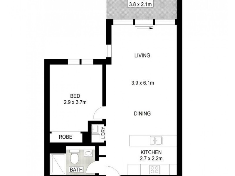 29g/30 Darling Drive, Sydney NSW 2000 Floorplan
