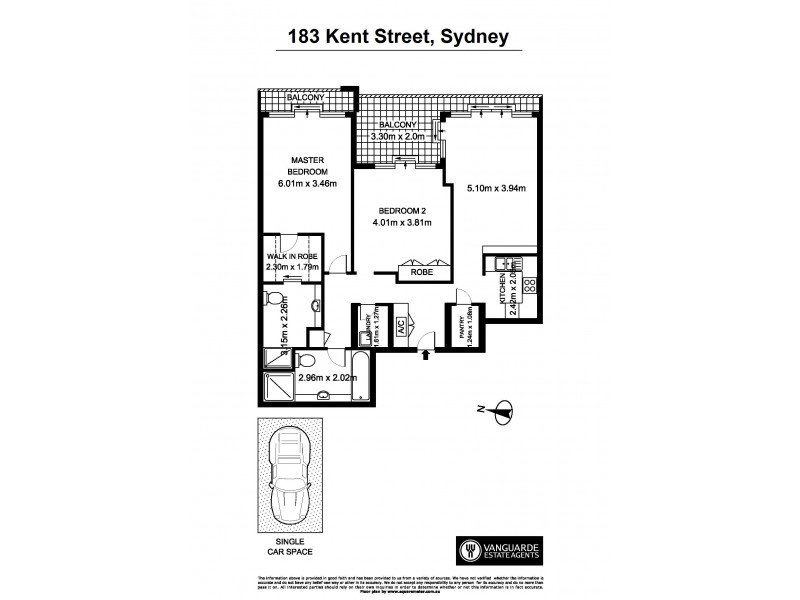 1908/183 Kent Street, Sydney NSW 2000 Floorplan