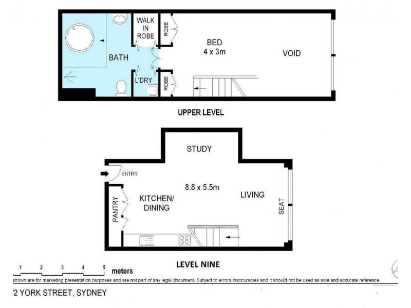 912/2 York Street, Sydney NSW 2000 Floorplan