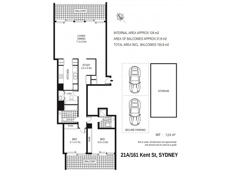 21A/161 Kent Street, Sydney NSW 2000 Floorplan