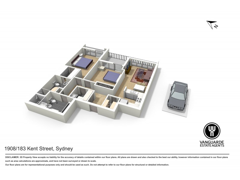 1908/183 Kent Street, Sydney NSW 2000 Floorplan