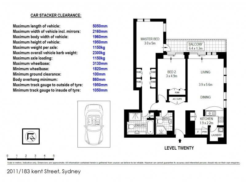 2011/183 Kent Street, Sydney NSW 2000 Floorplan