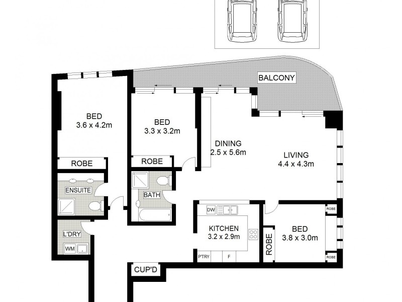 2108/168 Kent Street, Sydney NSW 2000 Floorplan