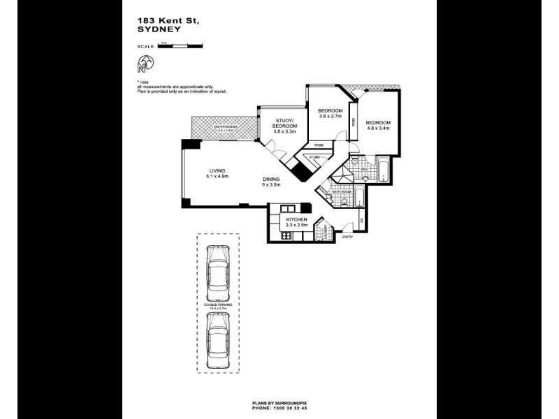 1506/183 Kent Street, Sydney NSW 2000 Floorplan