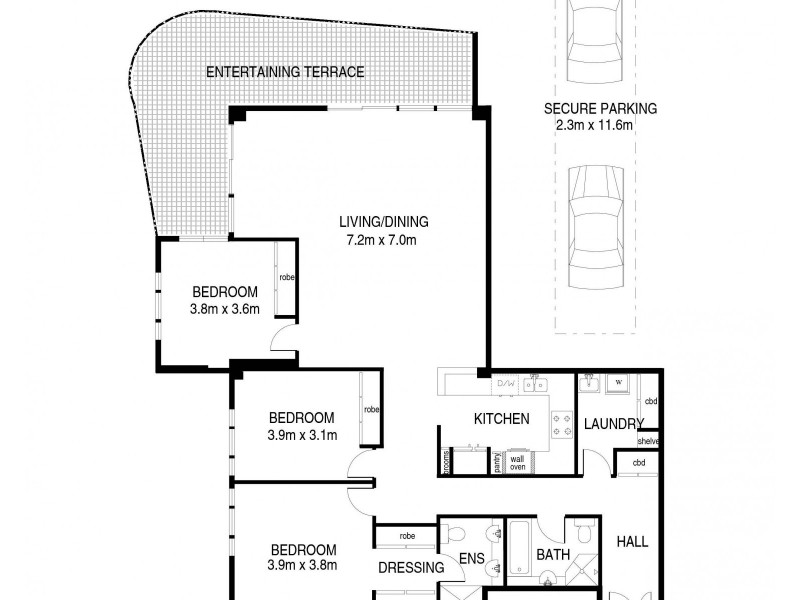 2203/168 Kent Street, Sydney NSW 2000 Floorplan