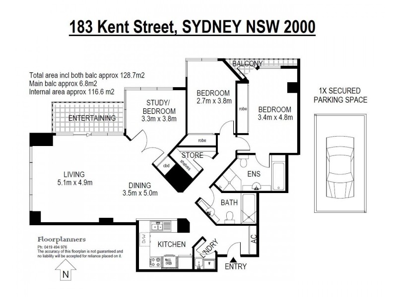183 Kent Street, Sydney NSW 2000 Floorplan