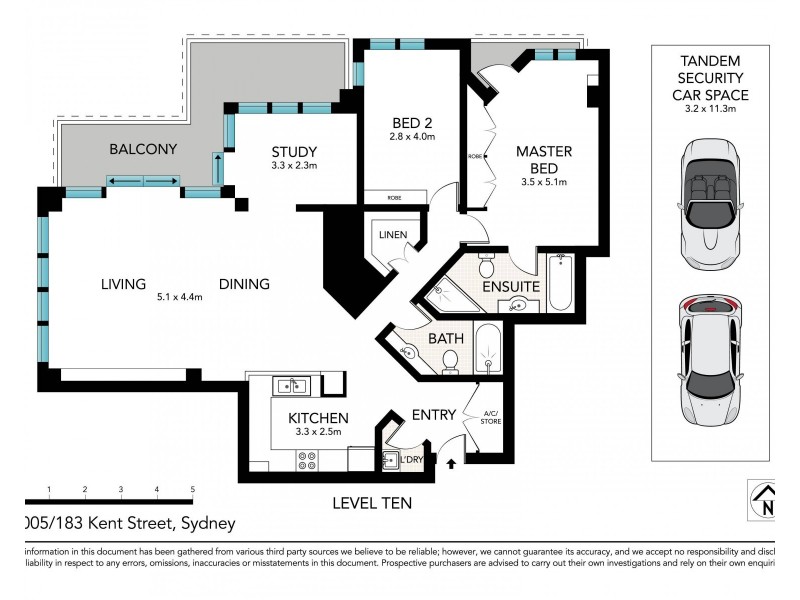 1005/183 Kent Street, Sydney NSW 2000 Floorplan