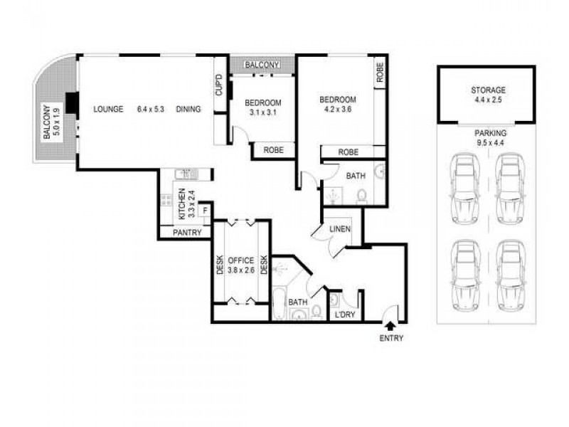 901/168 Kent Street, Sydney NSW 2000 Floorplan