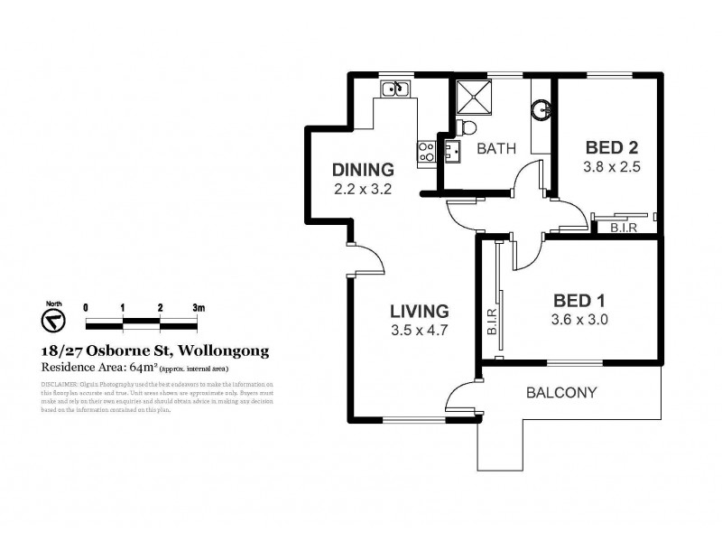 18/27 Osborne Street, Wollongong NSW 2500 Floorplan