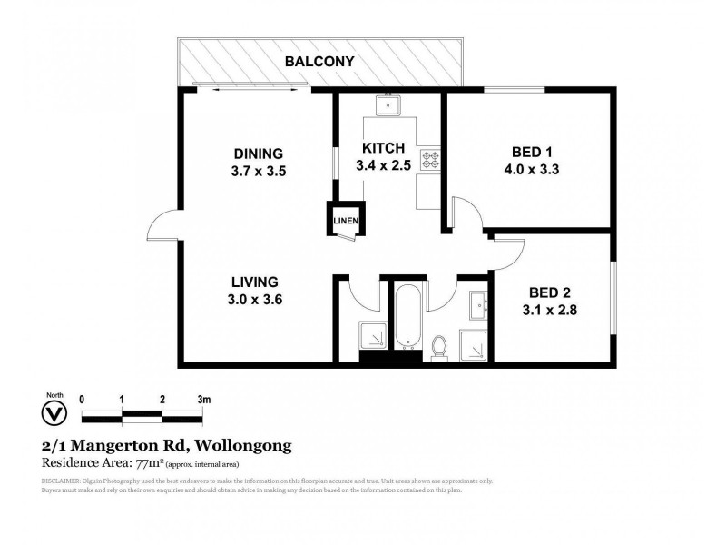 2/1 Mangerton Road, Wollongong NSW 2500 Floorplan