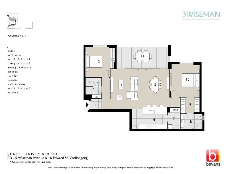 15/3-5 Wiseman Avenue, Wollongong NSW 2500 Floorplan