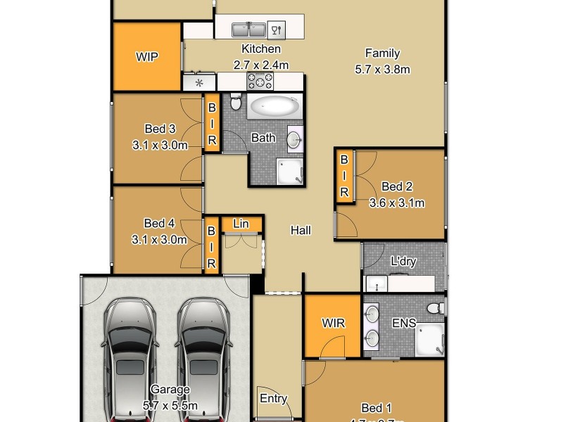 51 Parkway Drive, Marsden Park NSW 2765 Floorplan