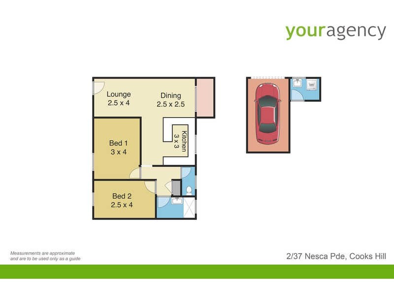 2/37 Nesca Parade, The Hill NSW 2300 Floorplan