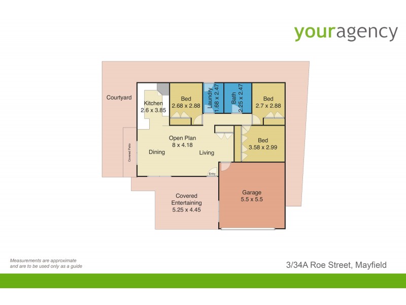 3/34A Roe Street, Mayfield NSW 2304 Floorplan