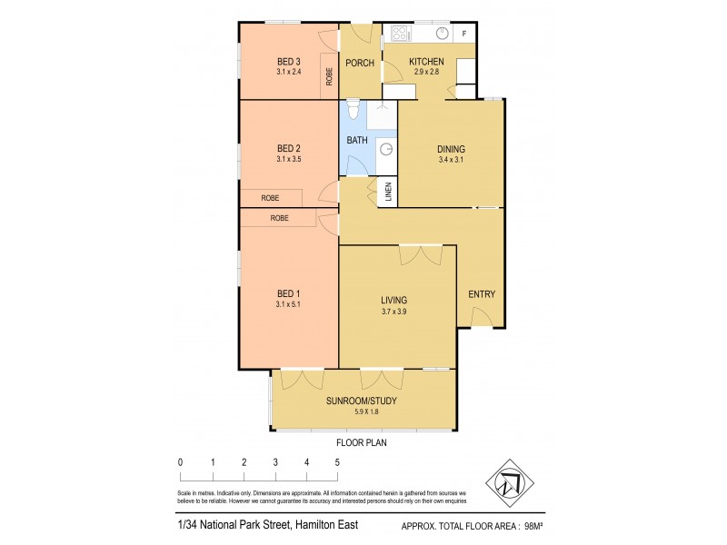 1/32-34 National Park Street, Hamilton East NSW 2303 Floorplan