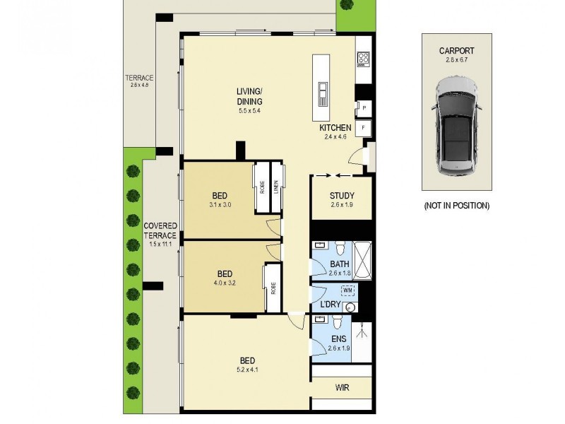 605/14 Honeysuckle Drive, Newcastle NSW 2300 Floorplan