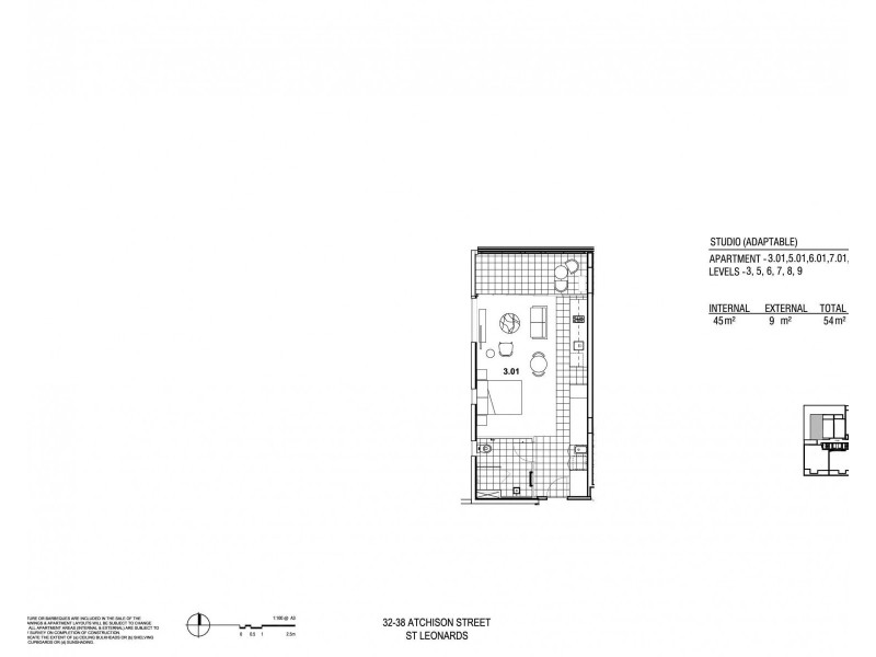 701/38 Atchison Street, St Leonards NSW 2065 Floorplan