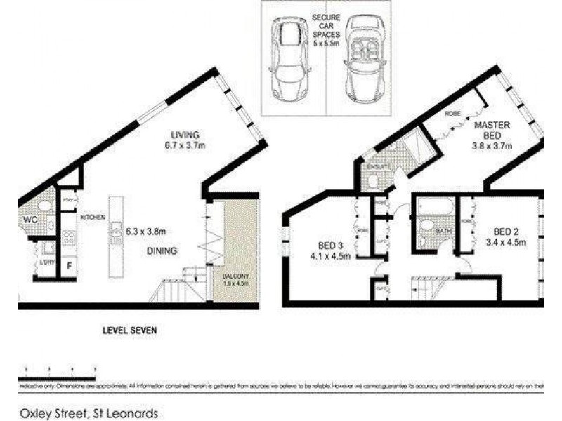 705/34 Oxley Street, St Leonards NSW 2065 Floorplan