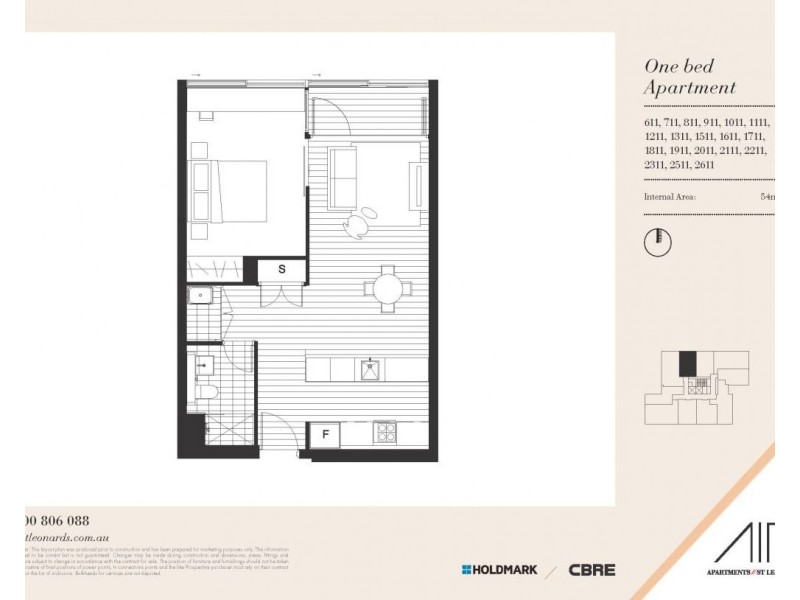 911/10 Atchison Street, St Leonards NSW 2065 Floorplan