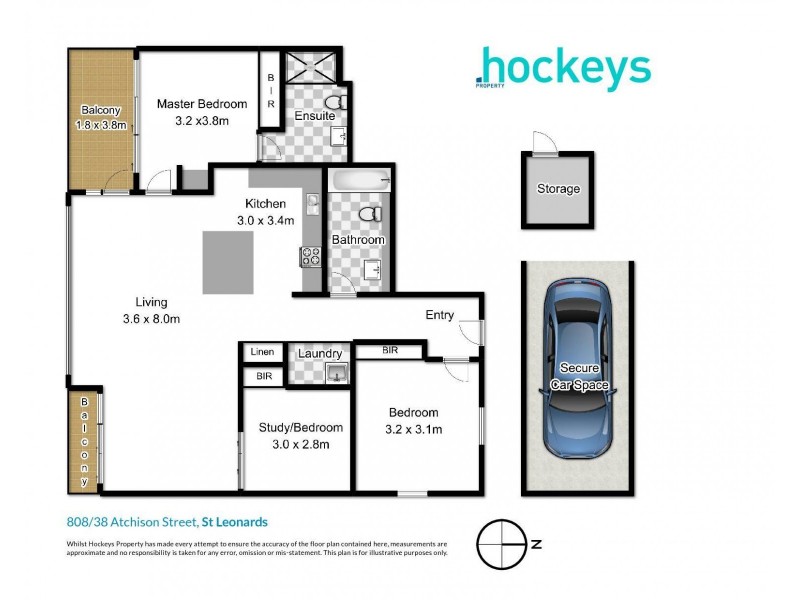 1006/38  Atchison Street, St Leonards NSW 2065 Floorplan