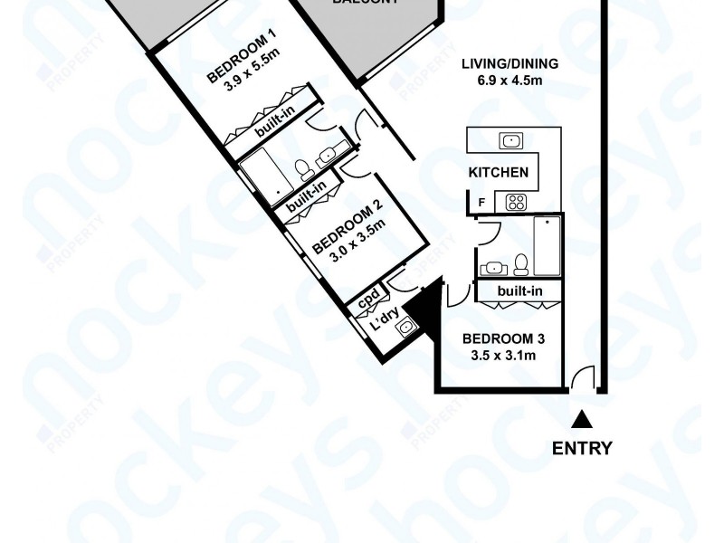 105/34 Oxley Street, St Leonards NSW 2065 Floorplan