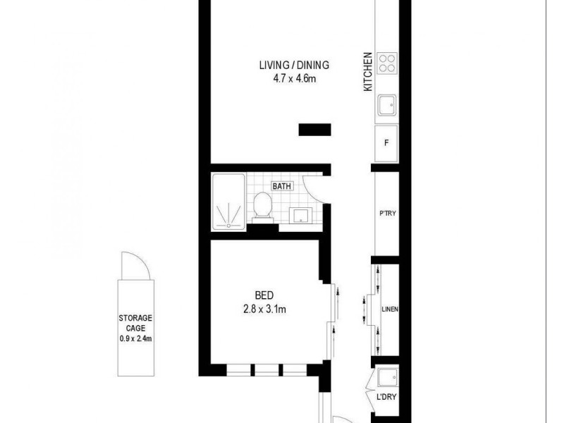 802/51 Chandos Street, St Leonards NSW 2065 Floorplan