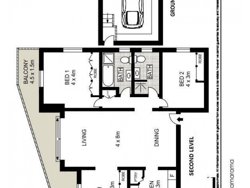 3/1 Pacific Avenue, Tamarama NSW 2026 Floorplan