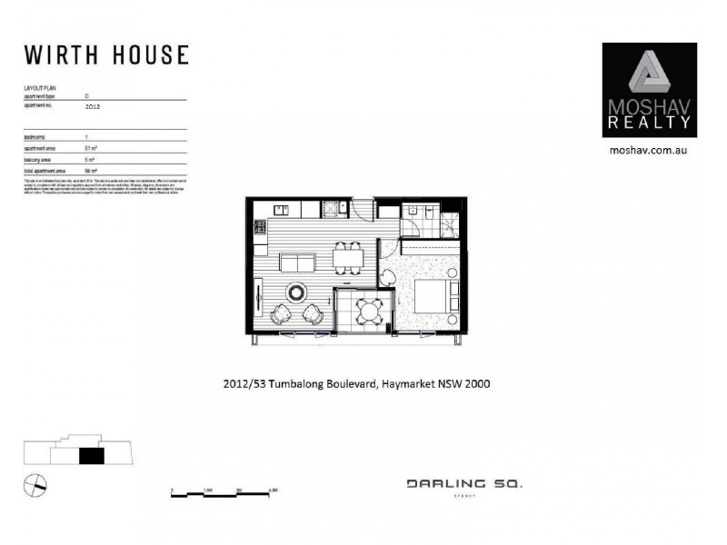 2012/53 Tumbalong Boulevard, Haymarket NSW 2000 Floorplan