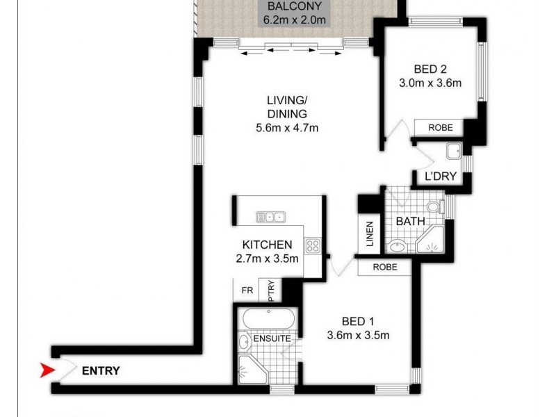 14/208-214 Blaxland Road, Ryde NSW 2112 Floorplan