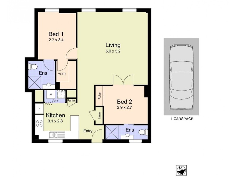 105/8 King Street, Newcastle NSW 2300 Floorplan
