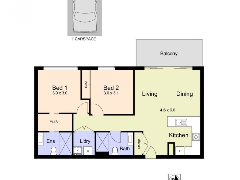 204/54 Maitland Road, Islington NSW 2296 Floorplan