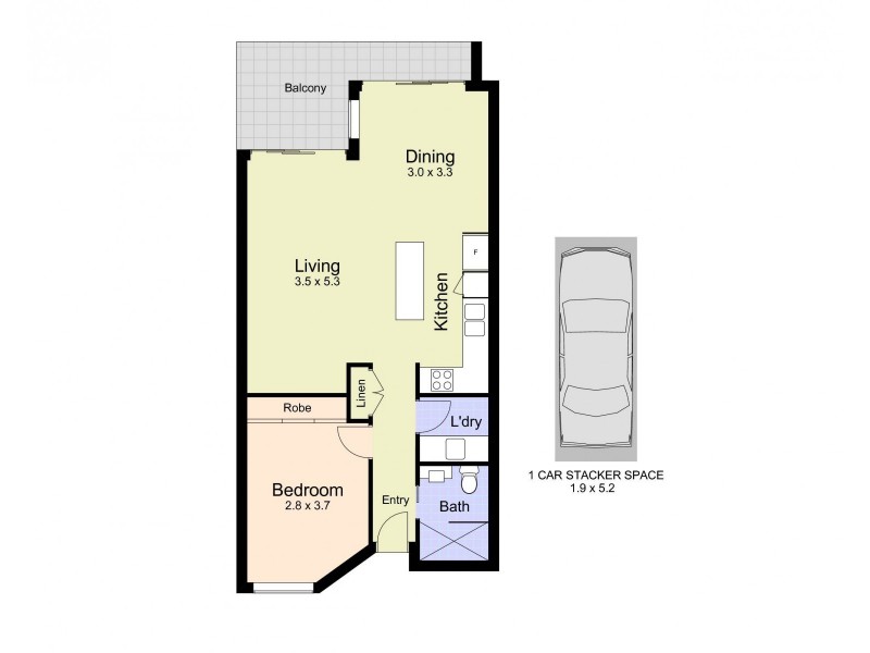 402/44 Watt Street, Newcastle NSW 2300 Floorplan