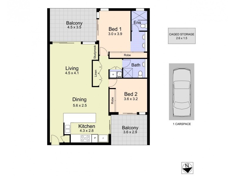 301/58D Bolton Street, Newcastle NSW 2300 Floorplan