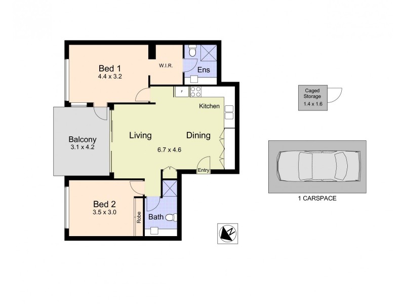 111/27 Llewellyn Street, Merewether NSW 2291 Floorplan