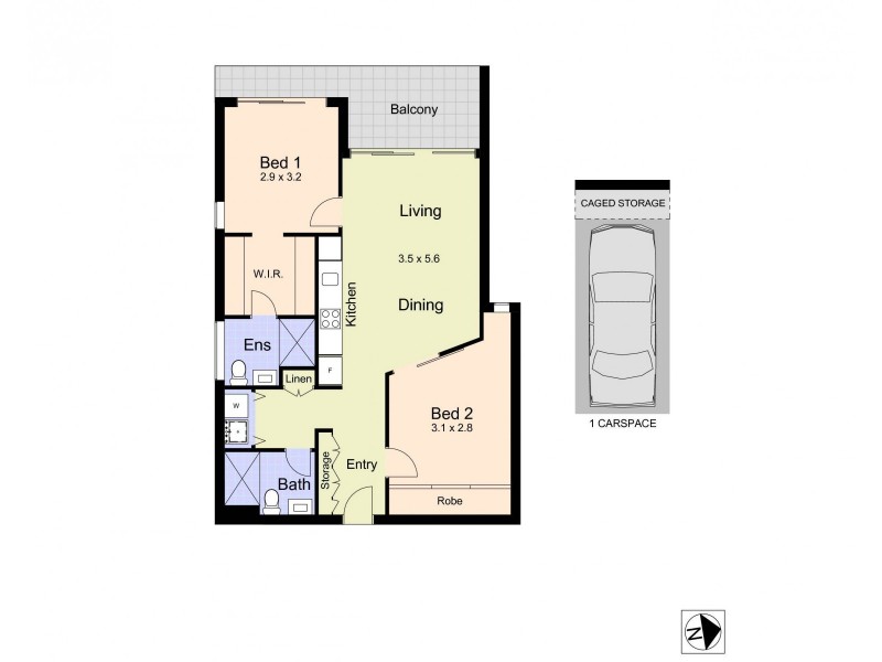 E904/11 Charles Street, Wickham NSW 2293 Floorplan