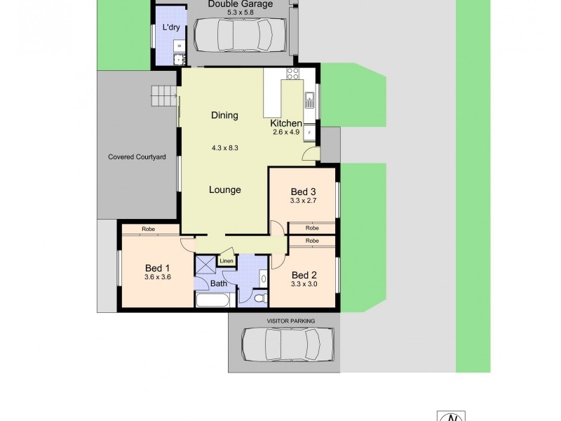 2/77 Gunambi Street, Wallsend NSW 2287 Floorplan