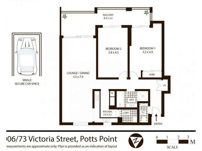 1006/73 Victoria Street, Potts Point NSW 2011 Floorplan