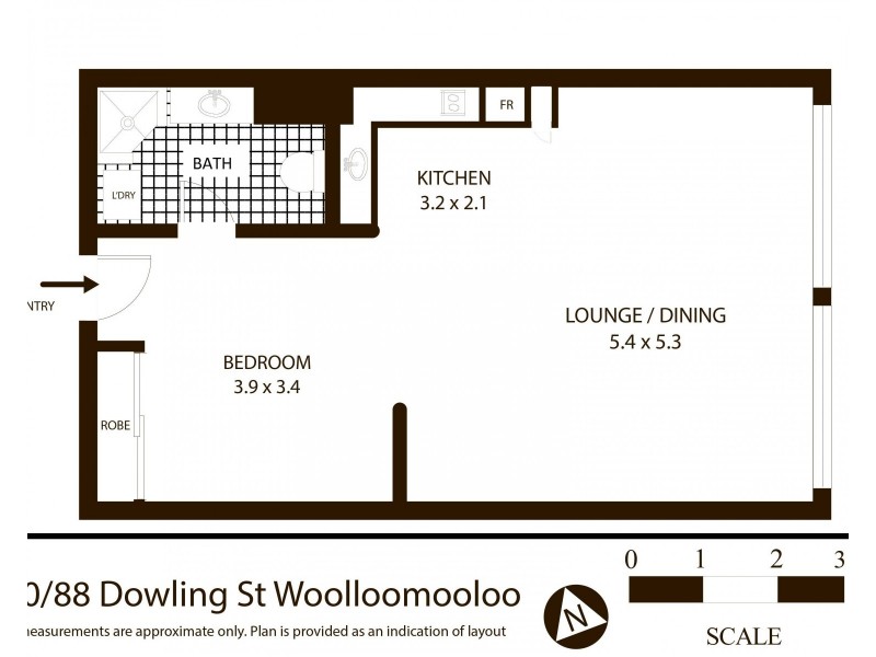 110/88 Dowling Street, Woolloomooloo NSW 2011 Floorplan