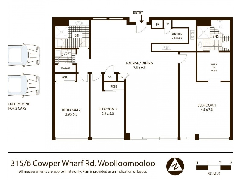 315/6 Cowper Wharf Roadway, Woolloomooloo NSW 2011 Floorplan