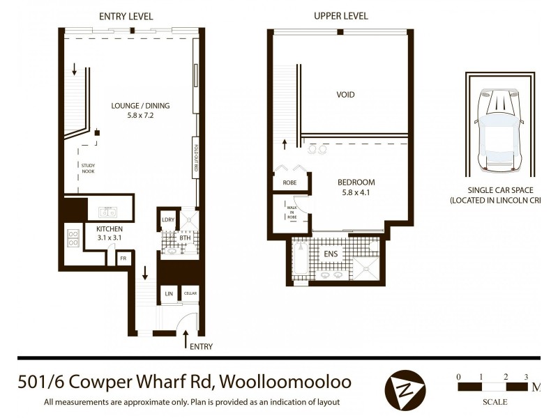 501/6 Cowper Wharf Roadway, Woolloomooloo NSW 2011 Floorplan