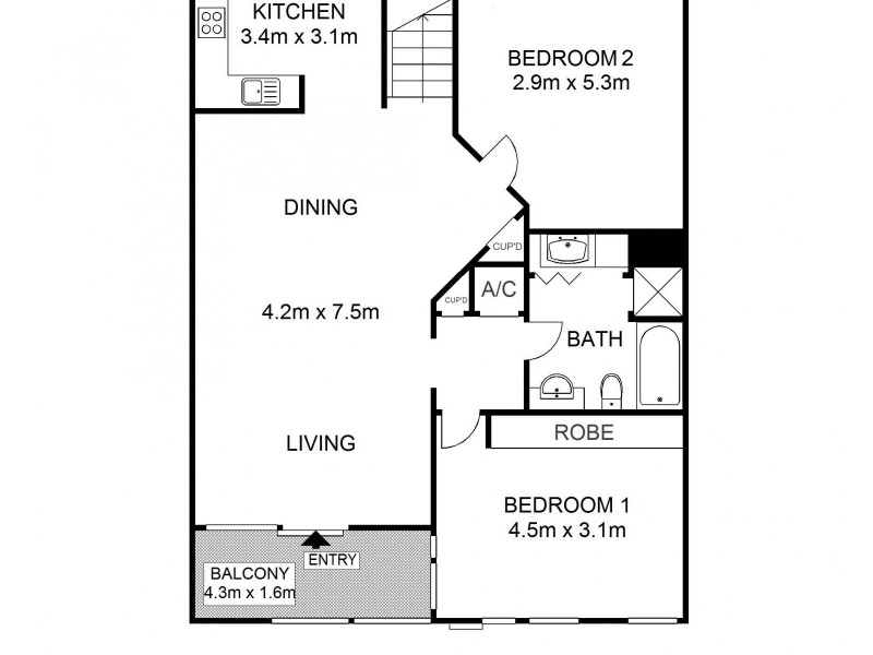 437/6 Cowper Wharf Roadway, Woolloomooloo NSW 2011 Floorplan