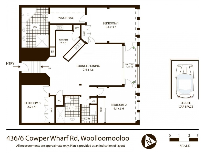 436/6 Cowper Wharf Roadway, Woolloomooloo NSW 2011 Floorplan