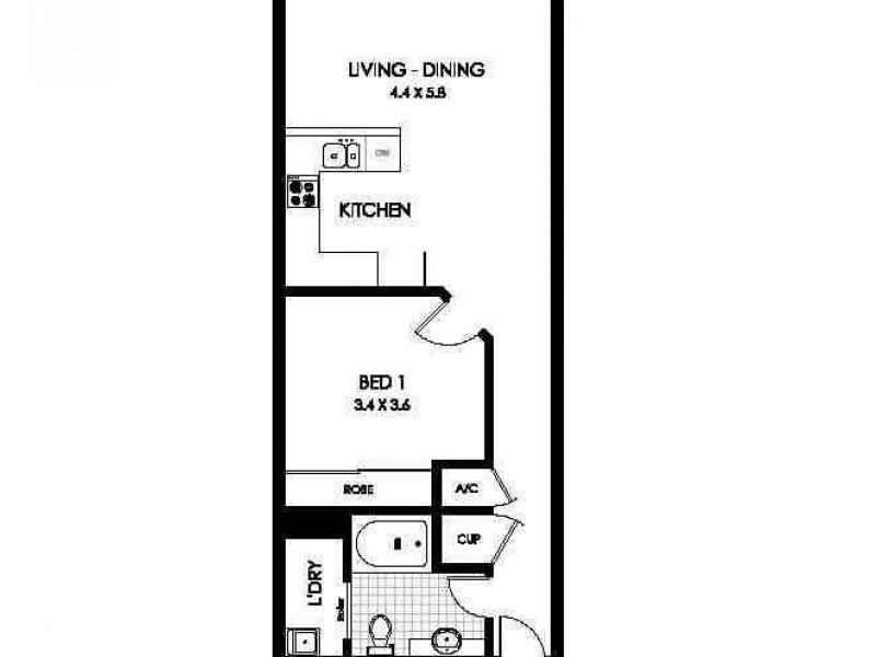 238/6 Cowper Wharf Roadway, Woolloomooloo NSW 2011 Floorplan