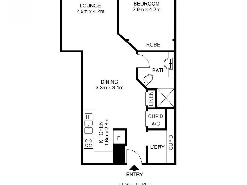 349/6 Cowper Wharf Roadway, Woolloomooloo NSW 2011 Floorplan