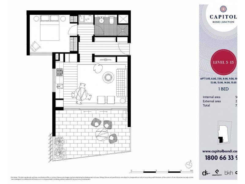 505/253 Oxford Street, Bondi Junction NSW 2022 Floorplan