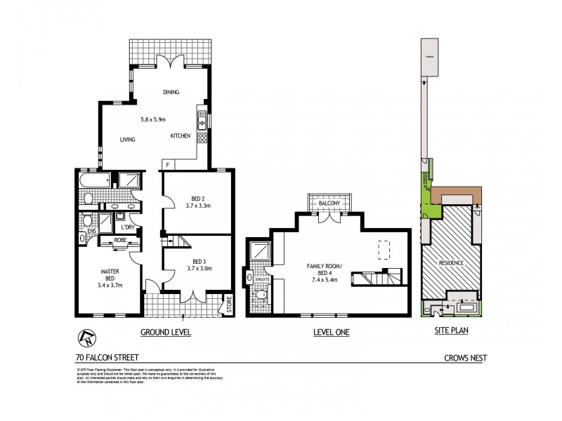 70 Falcon Street, Crows Nest NSW 2065 Floorplan