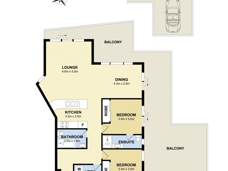 505/40 King Street, Waverton NSW 2060 Floorplan