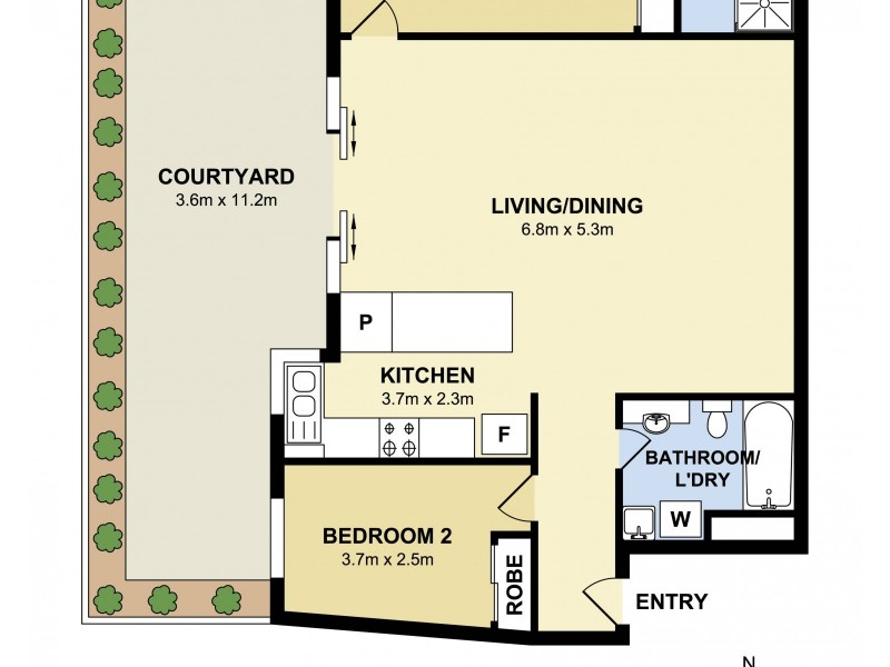 1/107 Chandos Street, Crows Nest NSW 2065 Floorplan