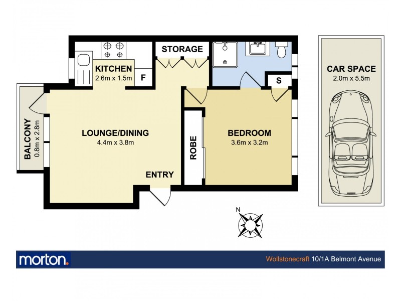 10/1A Belmont Avenue, Wollstonecraft NSW 2065 Floorplan