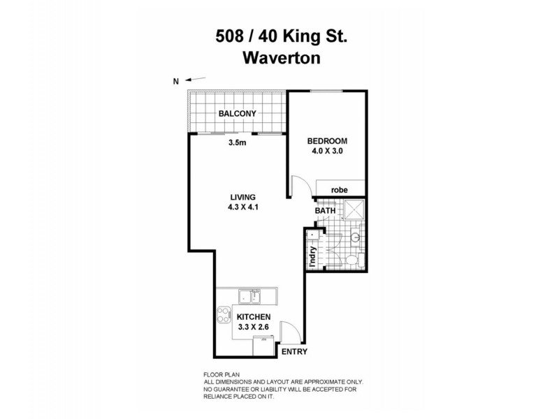 508/40 King Street, Waverton NSW 2060 Floorplan